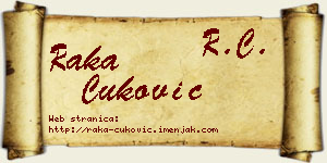 Raka Ćuković vizit kartica